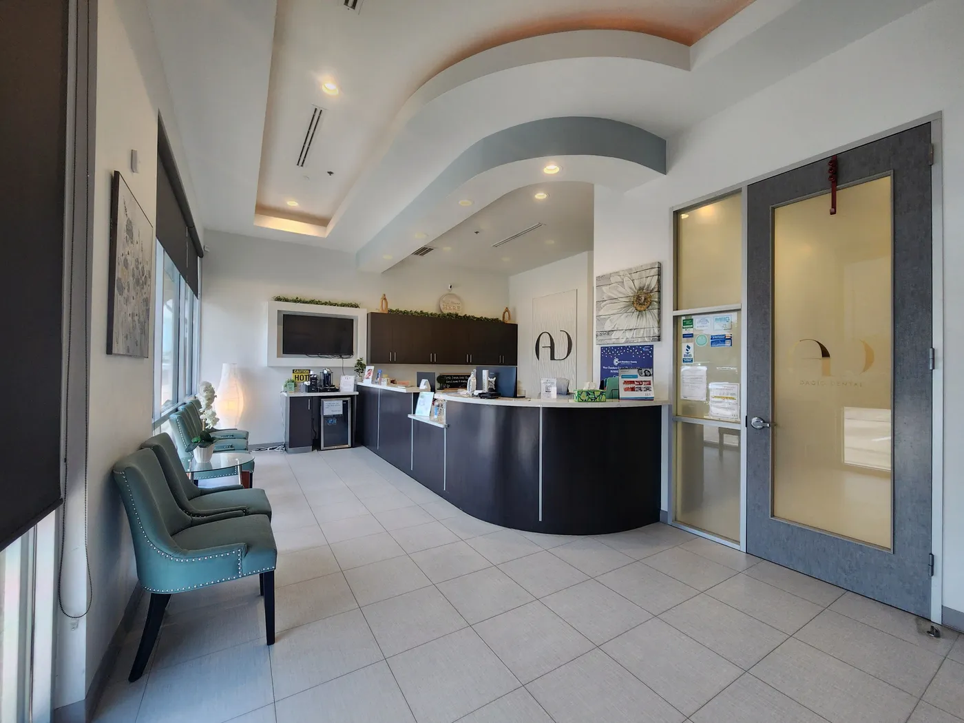 Adagio Dental's welcoming reception and waiting room